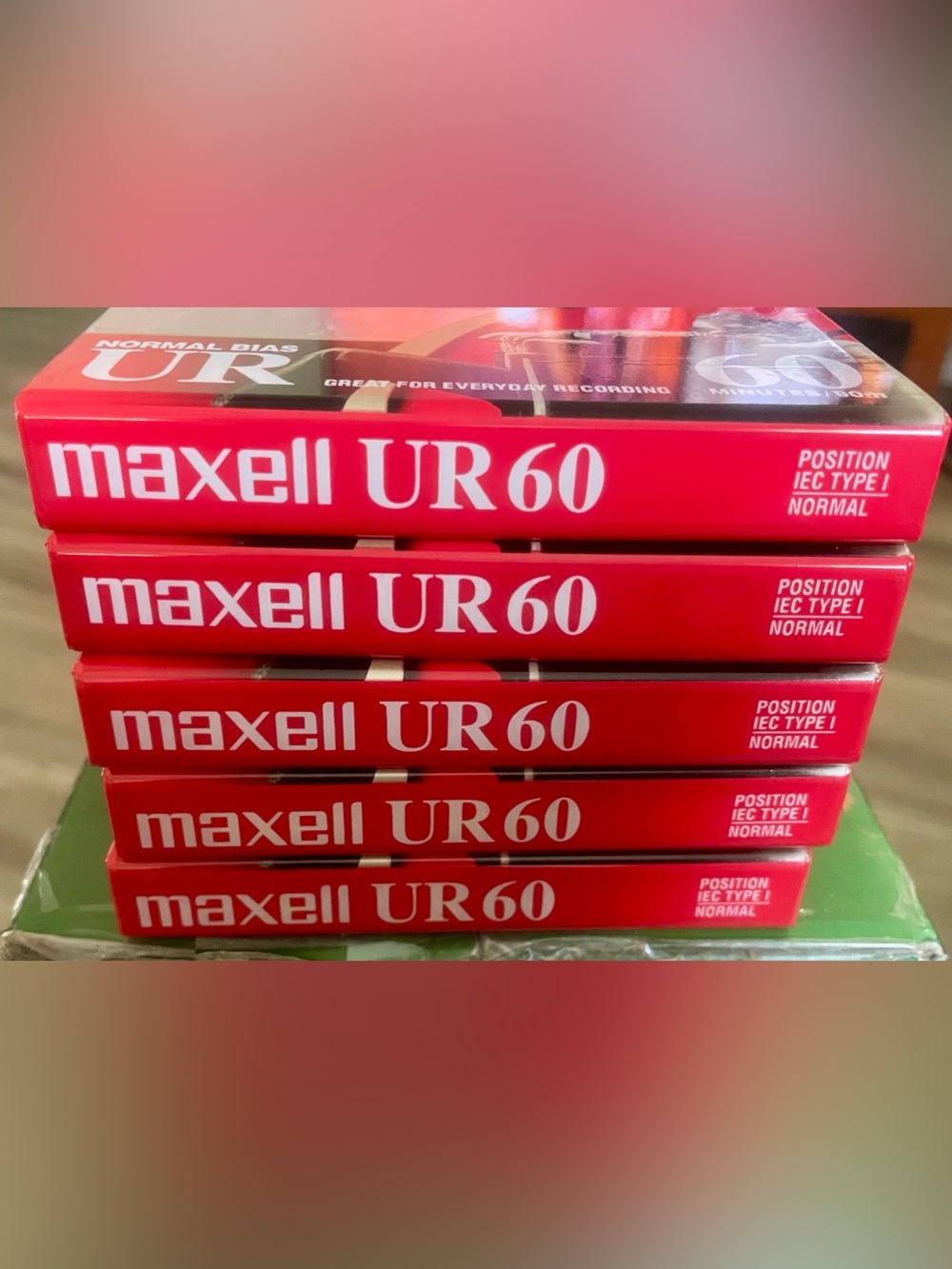 Maxell Audio Cassette Blank Tapes - Lot of 5 UR 60 - New & Sealed